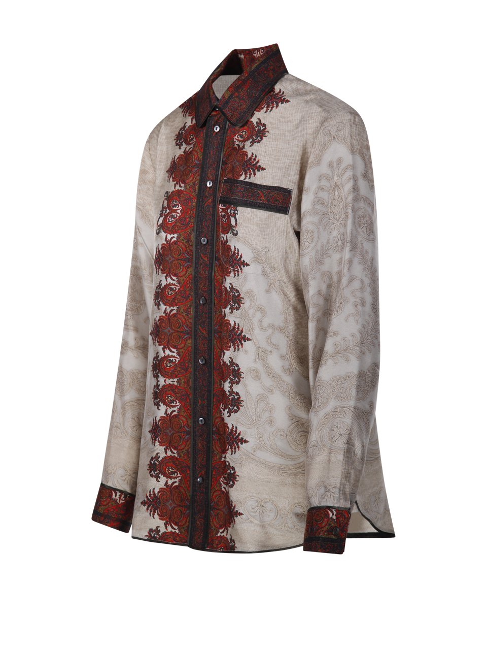 WOMAN PIERRE LOUISE MASCIA NUDE SILK ALOE LONGSLEEVE SHIRT