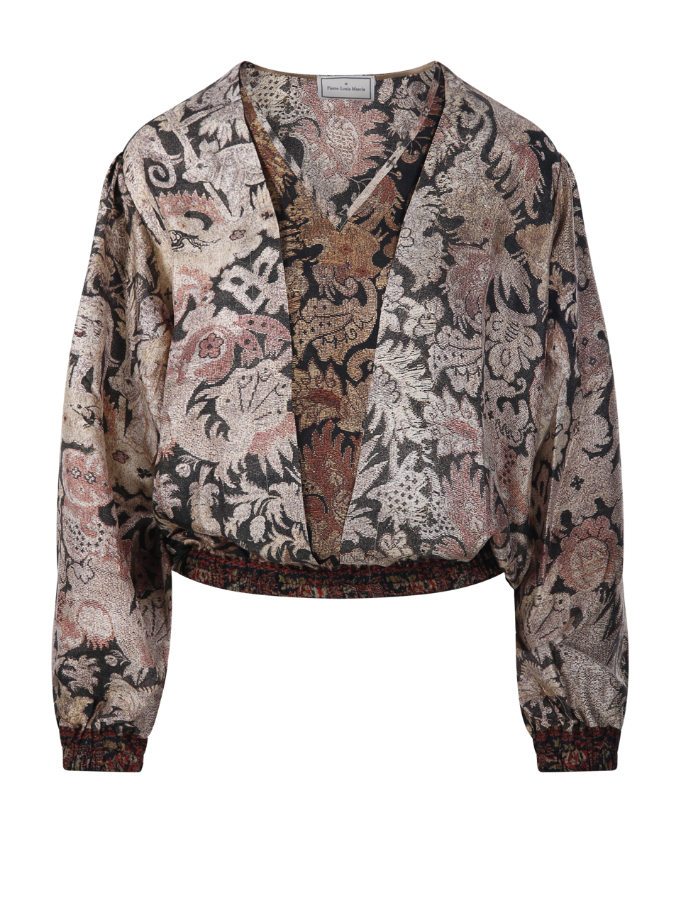 WOMAN PIERRE LOUISE MASCIA NUDE SILK ALOE LONGSLEEVE SHIRT