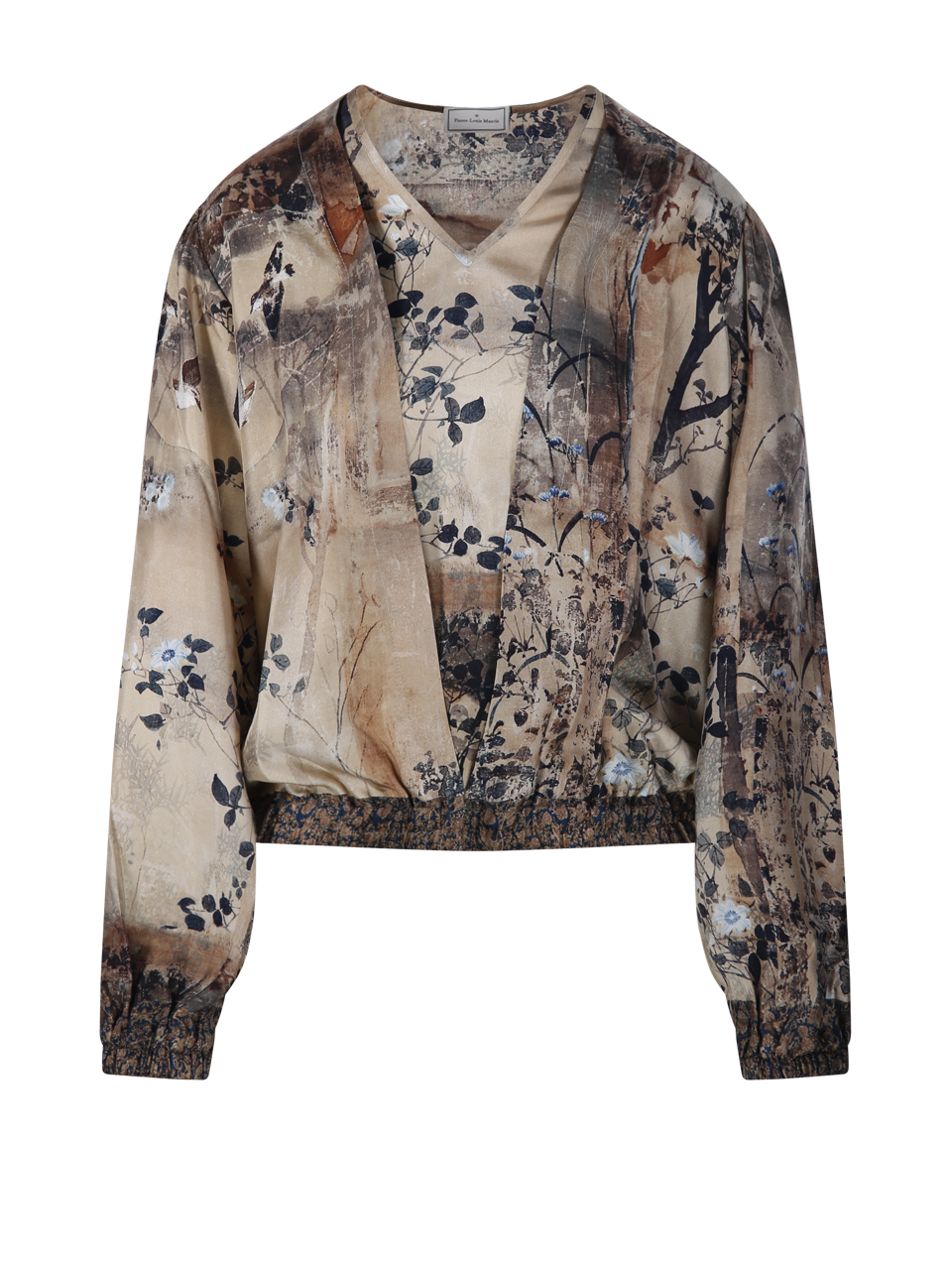WOMAN PIERRE LOUISE MASCIA NUDE SILK ALOE LONGSLEEVE SHIRT