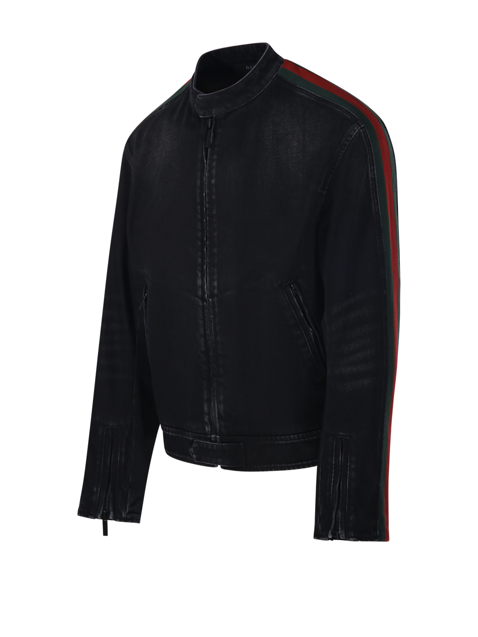 UOMO GUCCI GIACCA BIKER IN COTONE NERO