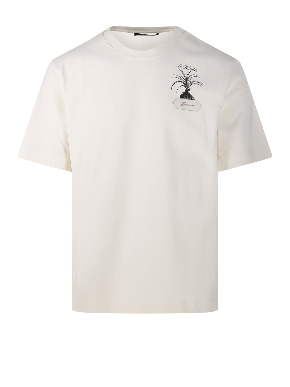 UOMO JACQUEMUS T-SHIRT LE PALMIER IN COTONE BIANCO