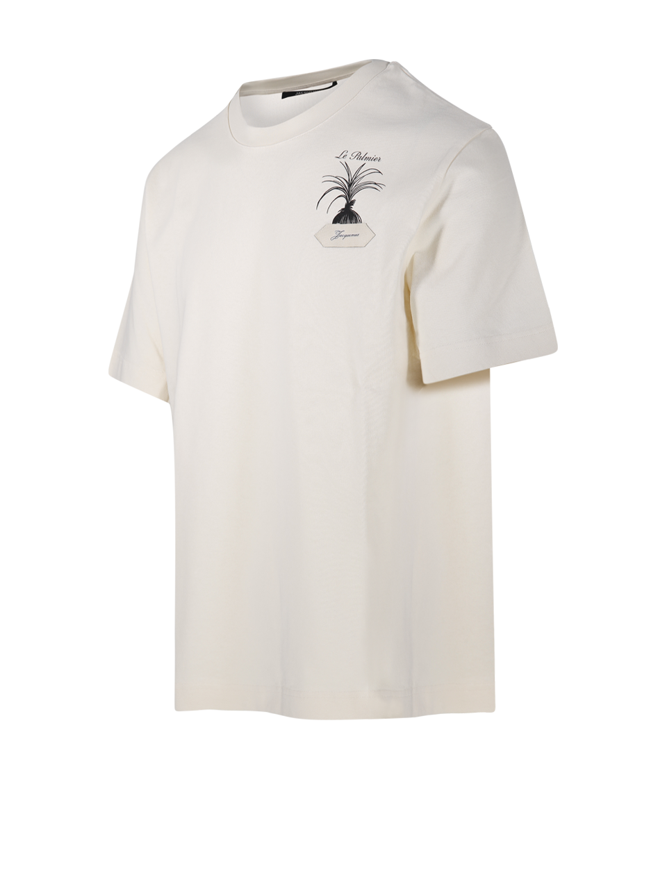 UOMO JACQUEMUS T-SHIRT LE PALMIER IN COTONE BIANCO