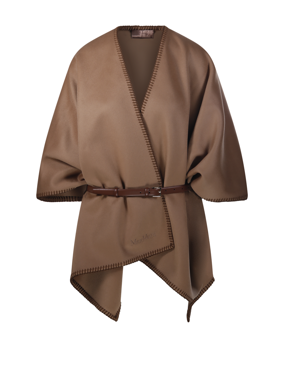 WOMAN MAXMARA BROWN VIRGIN WOOL COLOMBA CAPE