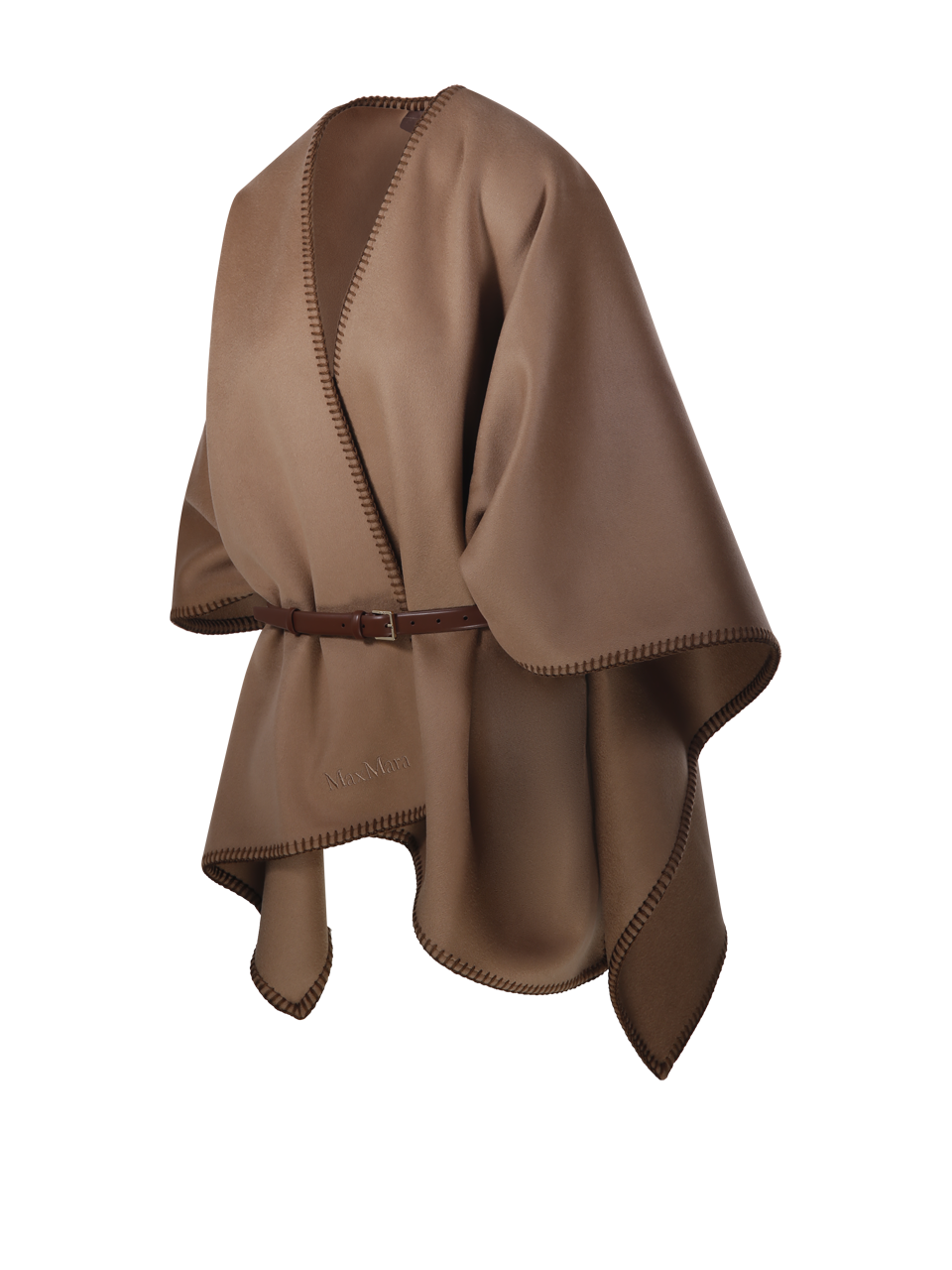 WOMAN MAXMARA BROWN VIRGIN WOOL COLOMBA CAPE