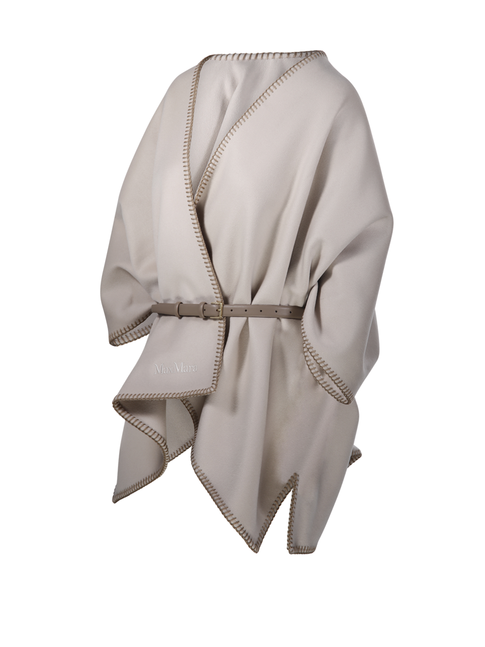 WOMAN MAXMARA BEIGE VIRGIN WOOL COLOMBA CAPE