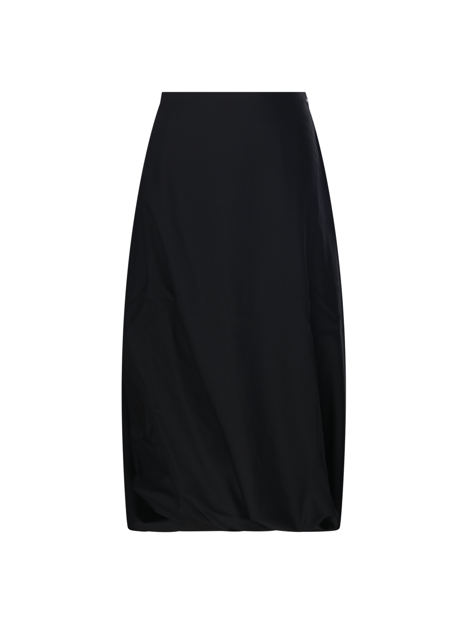 WOMAN ROHE BLACK VIRGIN WOOL TWISTED SKIRT