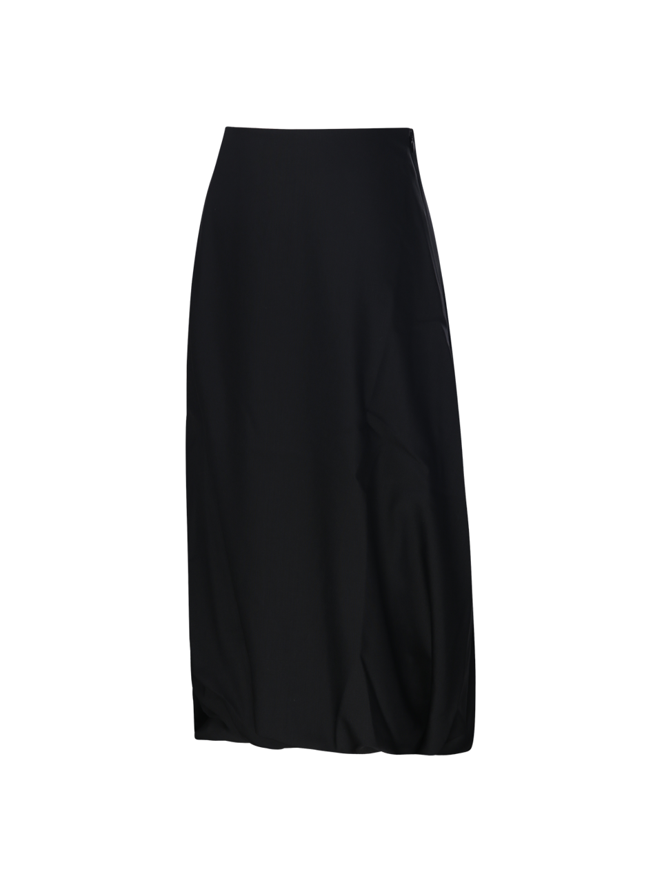 WOMAN ROHE BLACK VIRGIN WOOL TWISTED SKIRT
