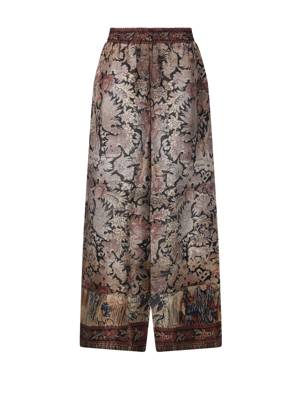 WOMAN PIERRE LOUISE MASCIA MULTICOLOR SILK ALOE TROUSER