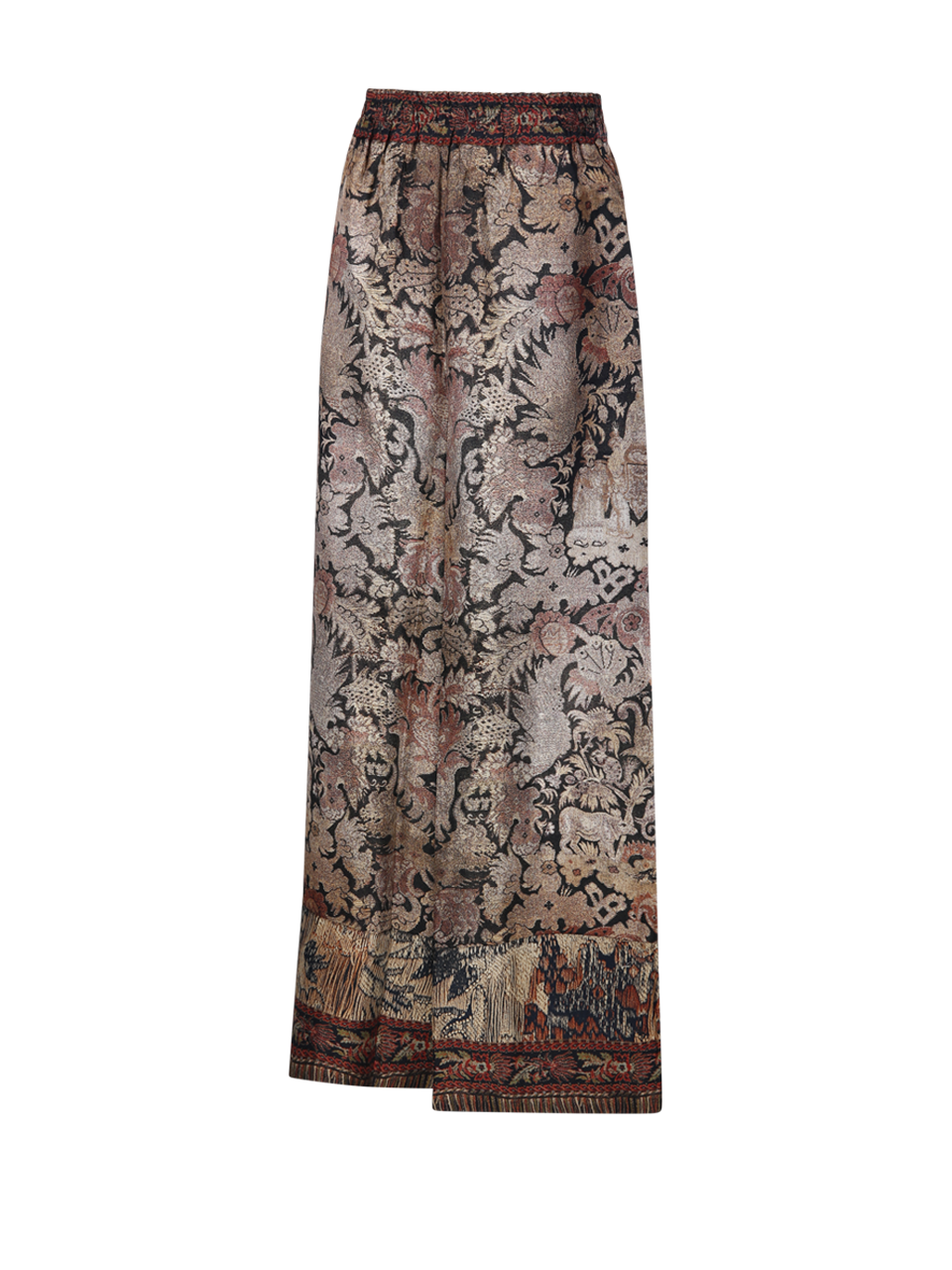 WOMAN PIERRE LOUISE MASCIA MULTICOLOR SILK ALOE TROUSER