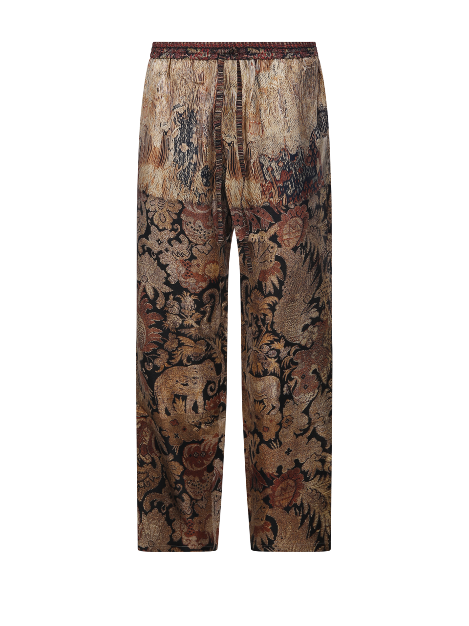  DONNA PIERRE LOUISE MASCIA PANTALONI ALOE IN SETA MULTICOLOR