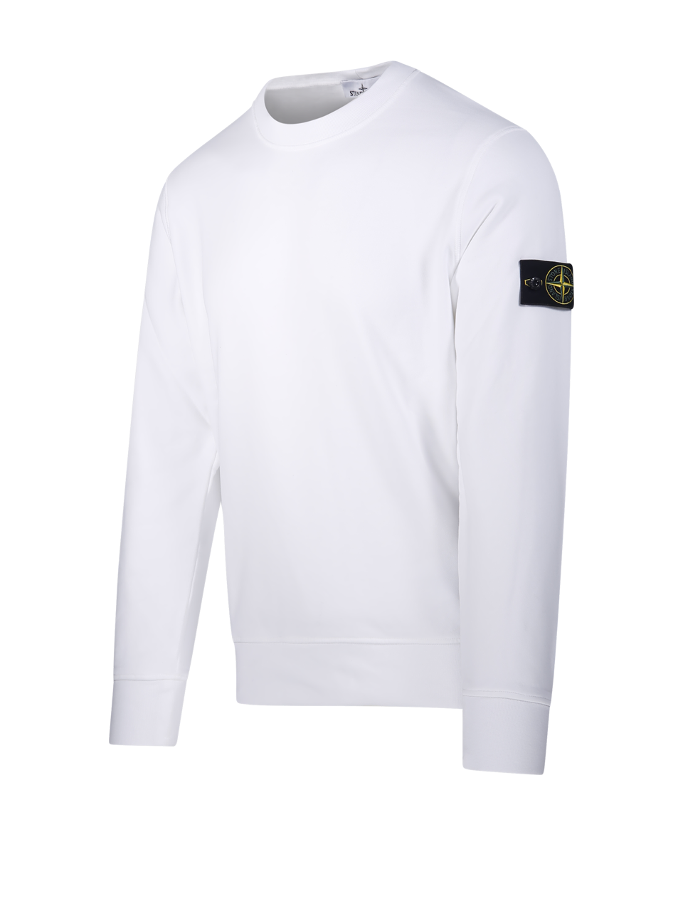 MEN STONE ISLAND WHITE COTTON ROUND NECK SWEATSHIRT