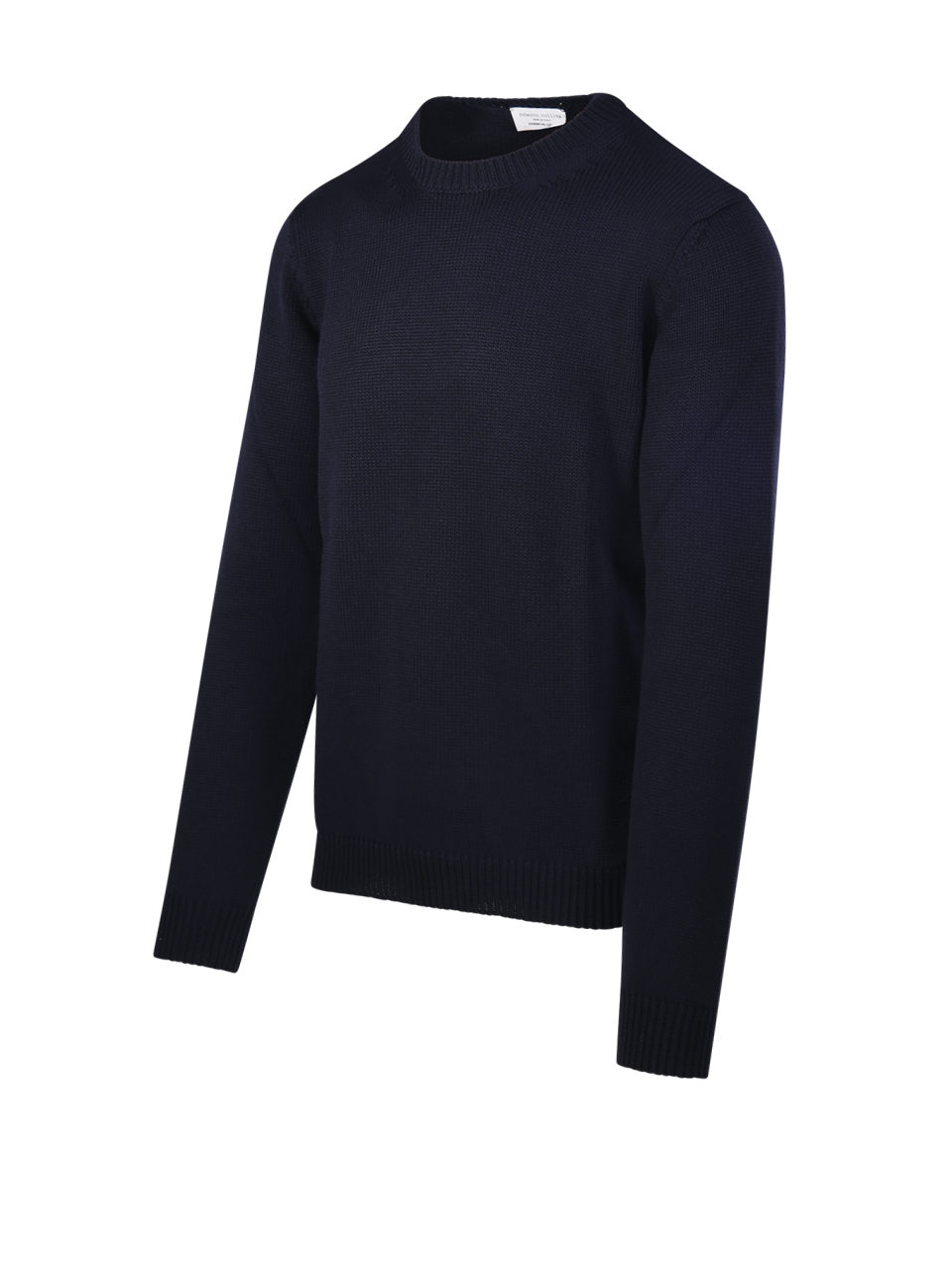 UOMO ROBERTO COLLINA MAGLIONE GIROCOLLO IN LANA MERINO NERA 