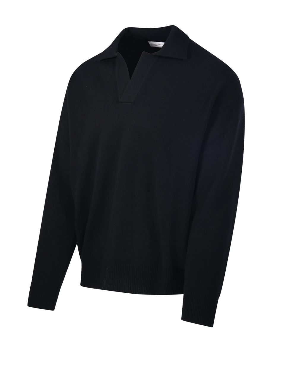 UOMO ROBERTO COLLINA POLO SKIPPER IN LANA MERINO NERA 