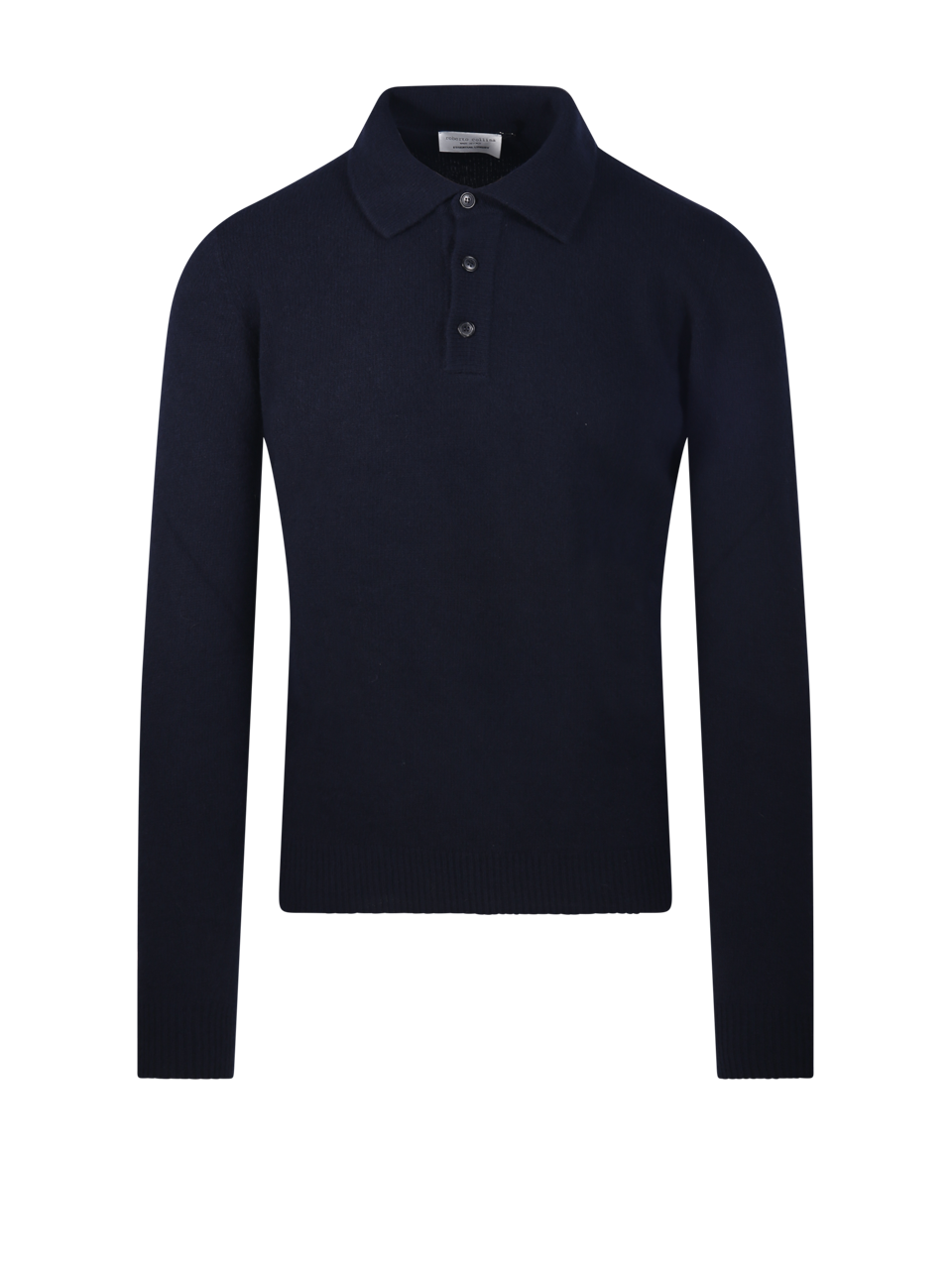 UOMO ROBERTO COLLINA POLO IN LANA MERINO BLU