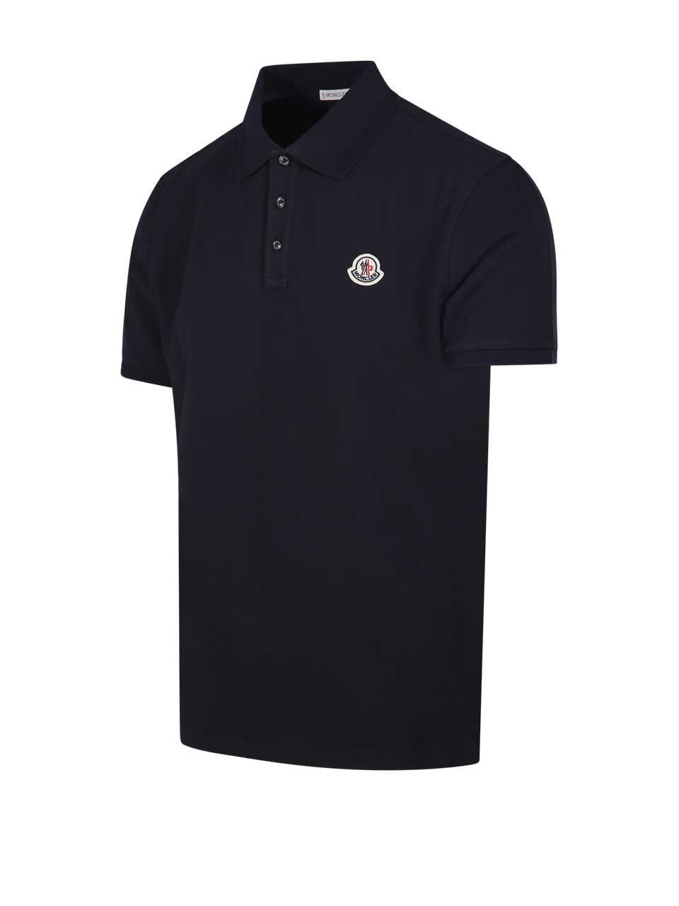 MEN MONCLER BLUE COTTON SS POLO