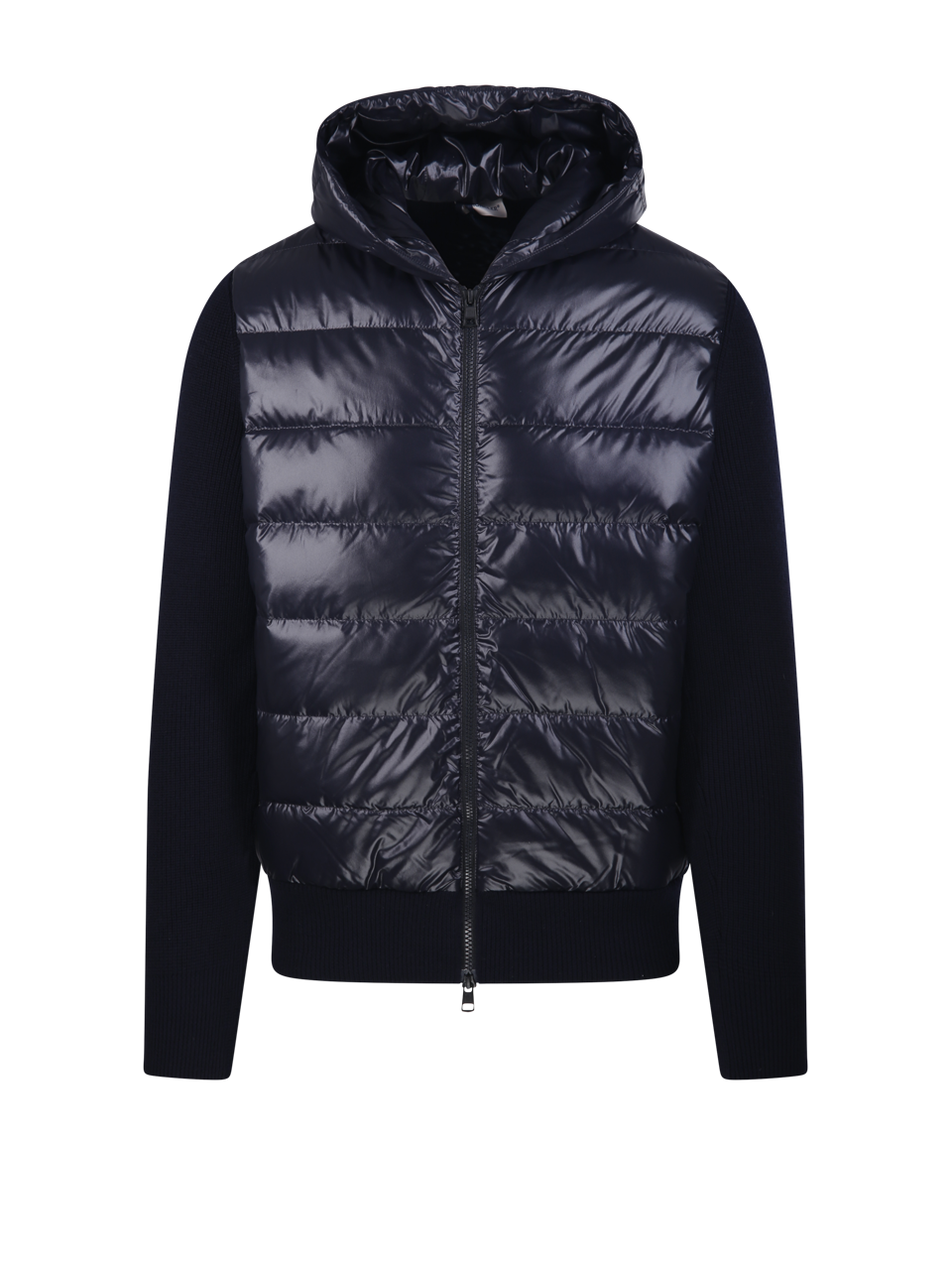 MEN MONCLER BLUE VIRGIN WOOL CARDIGAN DOWN JACKET 