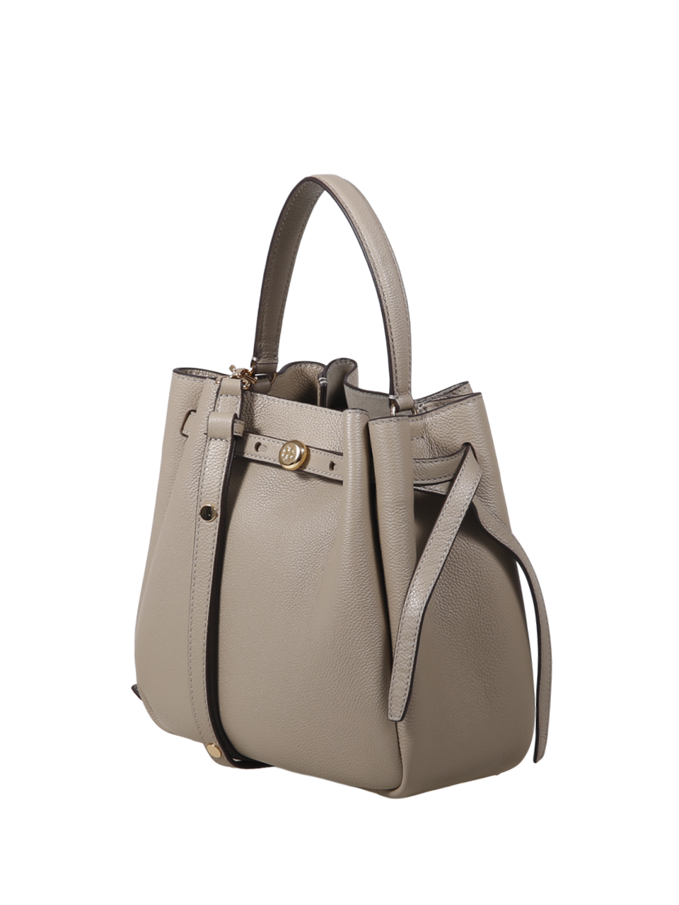 DONNA TORY BURCH BORSA A SECCHIELLO ROMY IN PELLE GRIGIA 