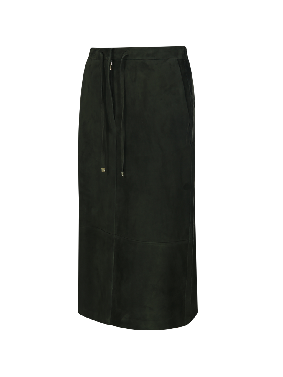 WOMAN MAXMARA GREEN LEATHER GAZZA SUEDE SKIRT