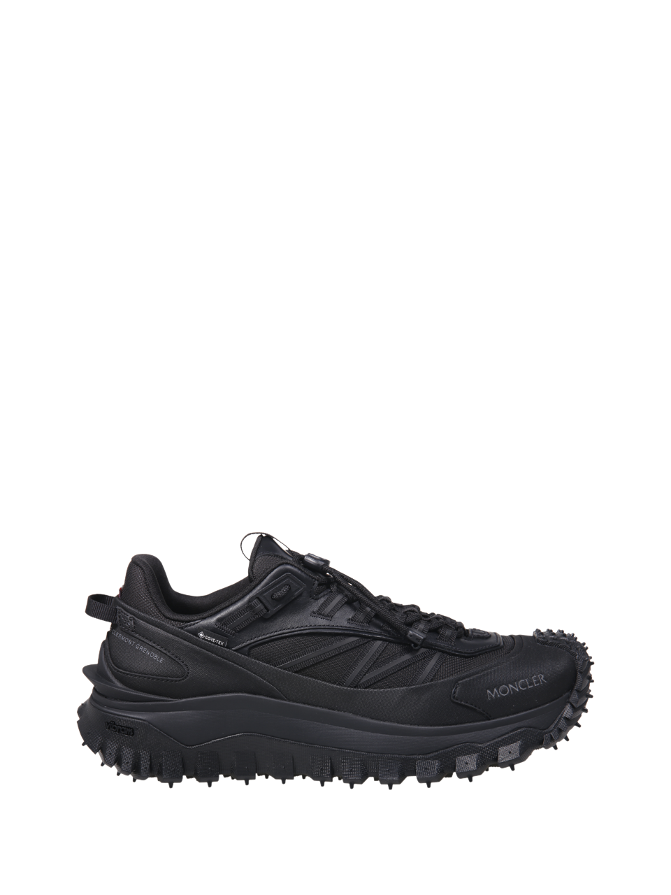 MEN MONCLER BLACK LEATHER TRAILGRIP GTX LOW TOP SNEAKER