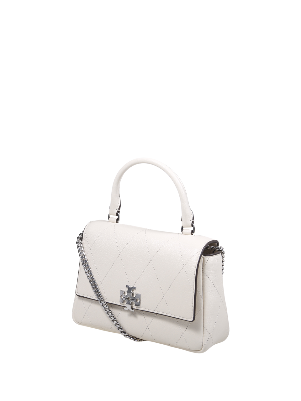 DONNA TORY BURCH PORTAFOGLIO A CATENA CHARLIE IN PELLE BIANCA 
