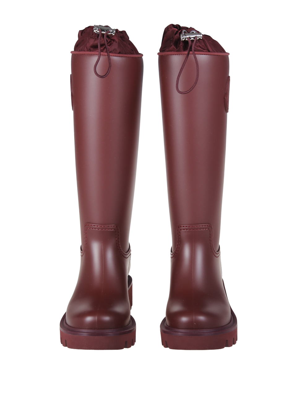 WOMAN MONCLER RED PVC KICKSTREAM HIGH RAIN BOOT
