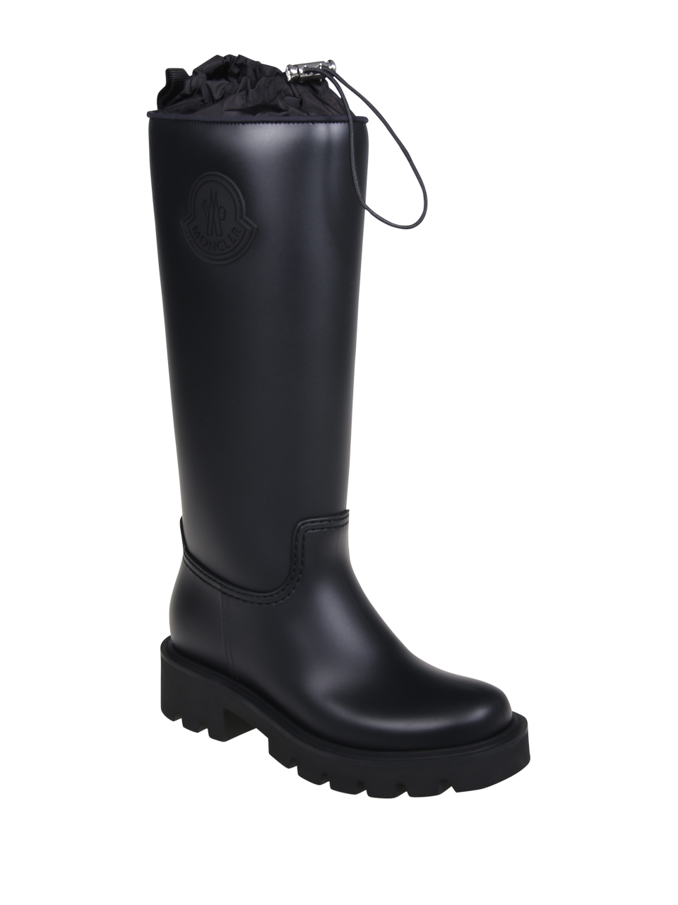WOMAN MONCLER BLACK PVC KICKSTREAM HIGH RAIN BOOT