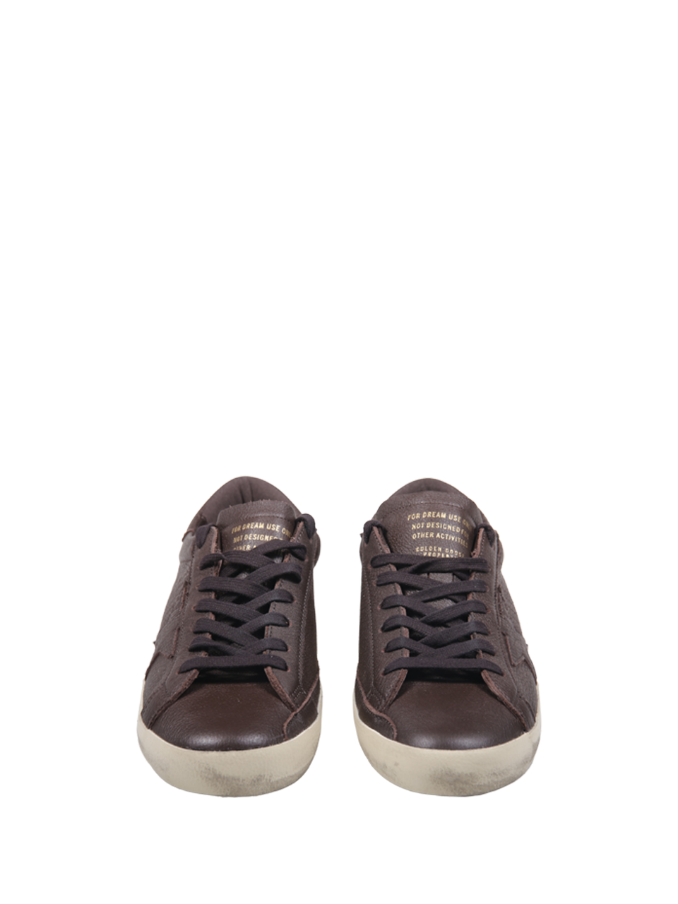 UOMO GOLDEN GOOSE SNEAKER SUPER STAR IN PELLE MARRONE 