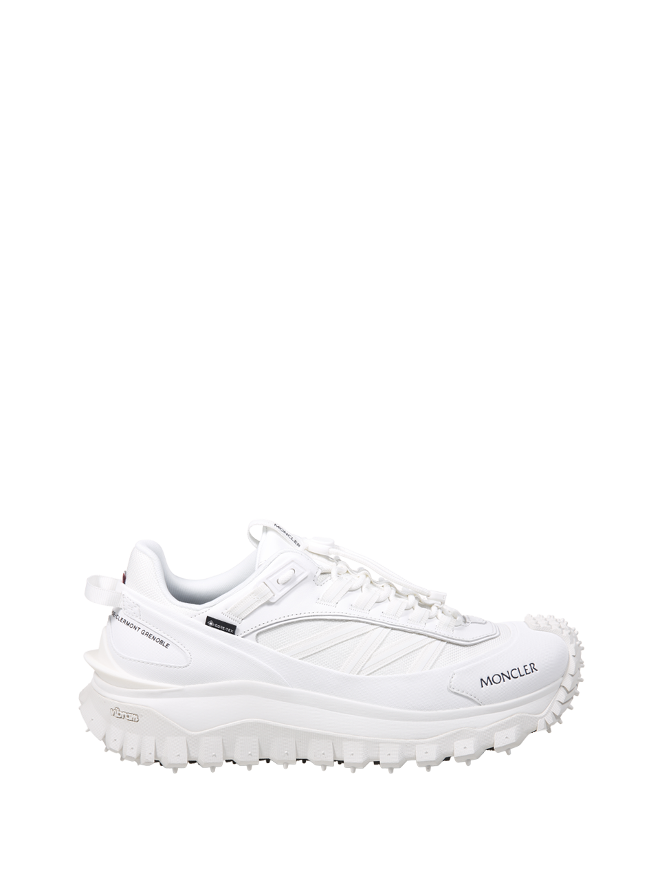 MEN MONCLER WHITE LEATHER TRAILGRIP GTX LOW TOP SNEAKER