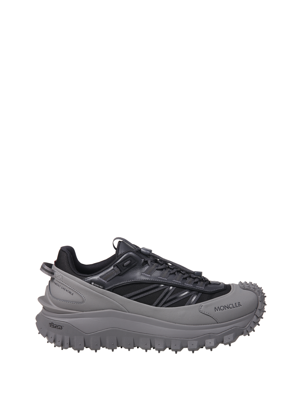 MEN MONCLER GREY LEATHER TRAILGRIP GTX LOW TOP SNEAKER