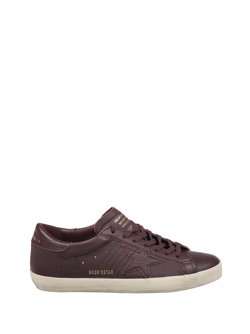 UOMO GOLDEN GOOSE SNEAKER SUPER STAR IN PELLE BORDEAUX 