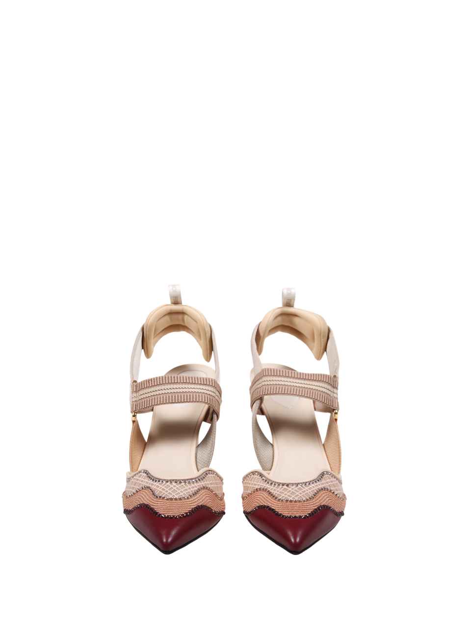WOMAN FENDI PINK POLYAMIDE COLIBRI SLING BACK