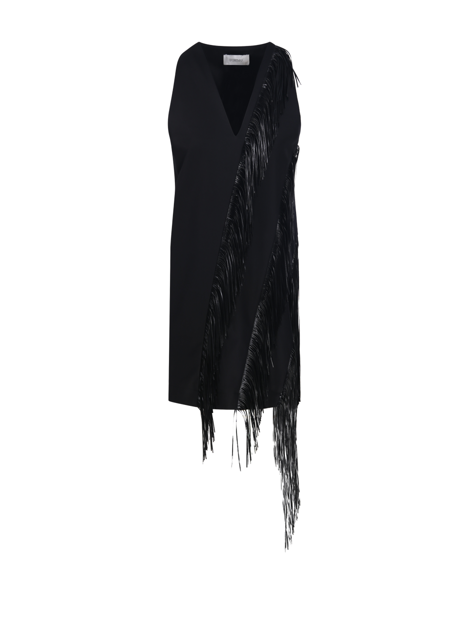 WOMAN MAXMARA SPORTMAX BLACK COTTON GALOSCE DRESS