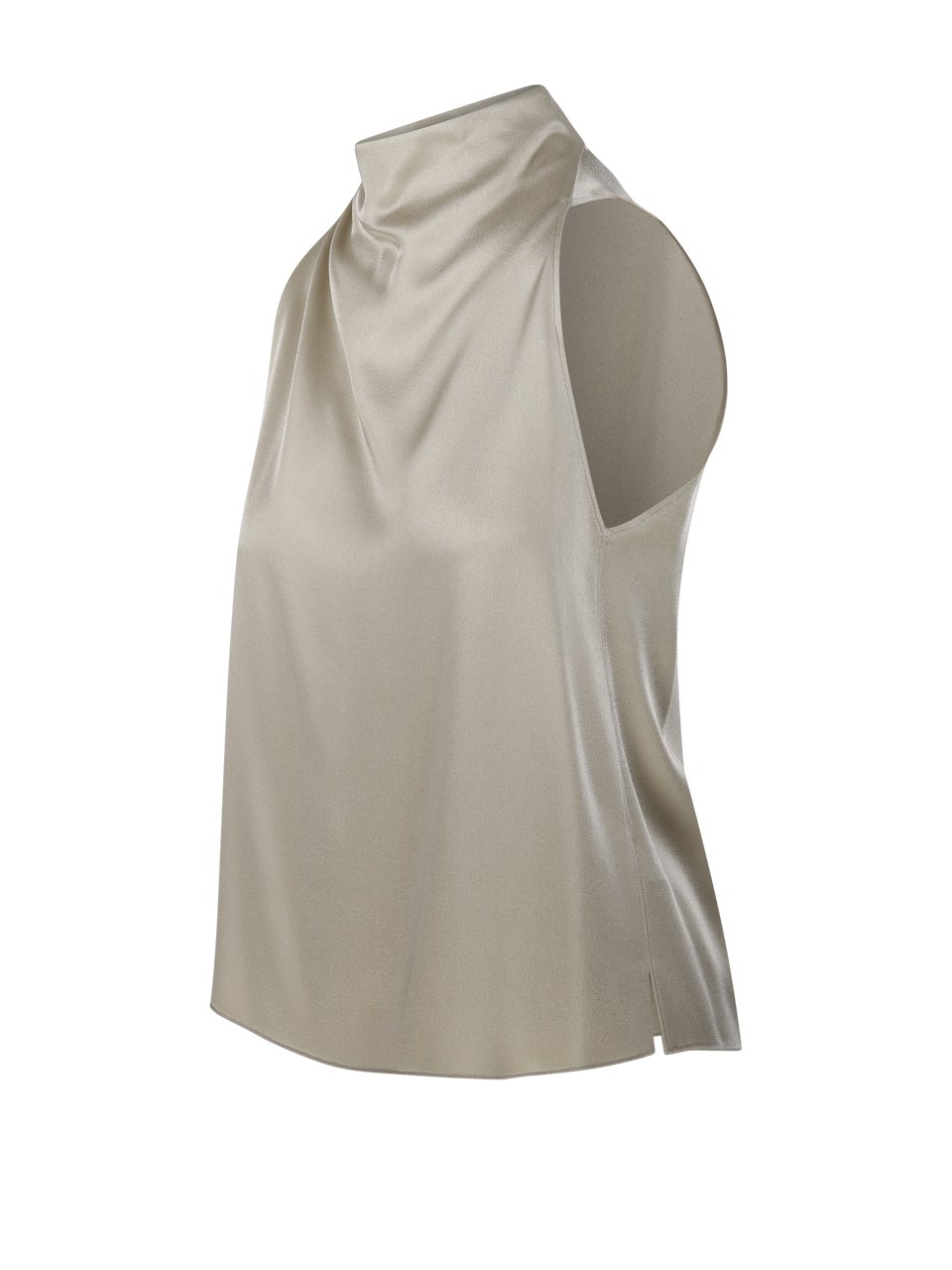 WOMAN FORTE FORTE NUDE ACRYLIC TURTLENECK SLEEVELESS TOP