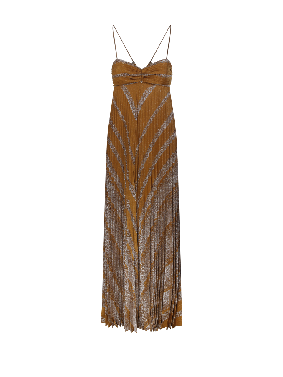 WOMAN FORTE FORTE ORANGE POLYESTER RISING SUN SOLEIL PLISSE` DRESS