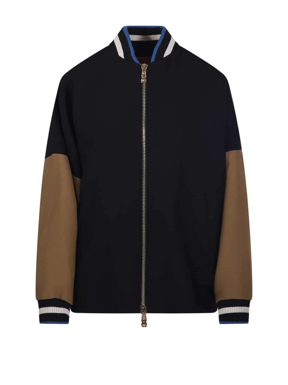 WOMAN LA DOUBLEJ BLACK VIRGIN WOOL BROOKLYN BOMBER