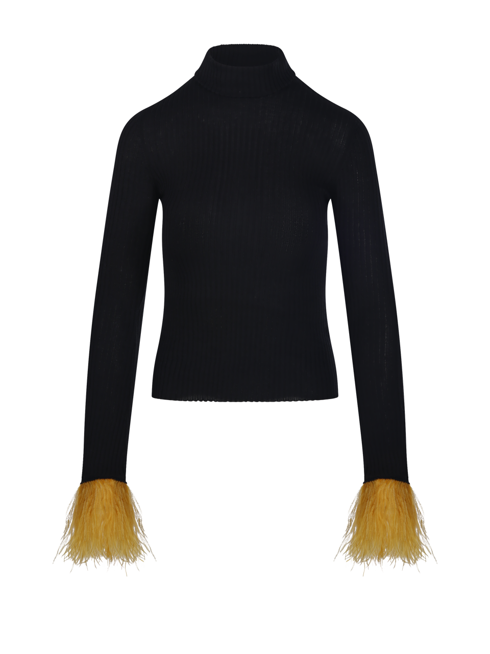 WOMAN LA DOUBLE J BLACK CASHMERE HIGH KICK TOP