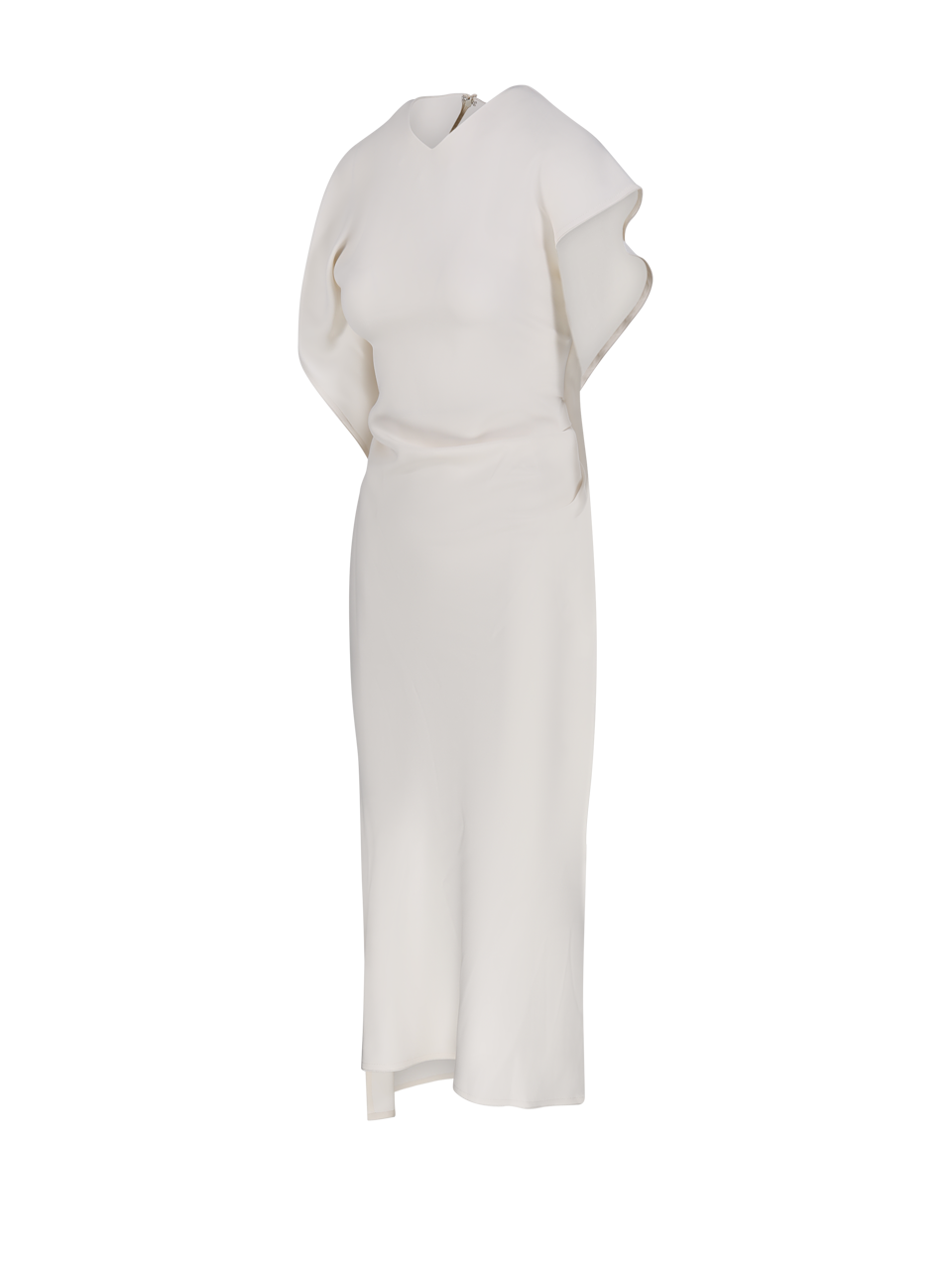 DONNA VICTORIA BECKHAM ABITO MIDI VICTORIA IN VISCOSA BIANCA 