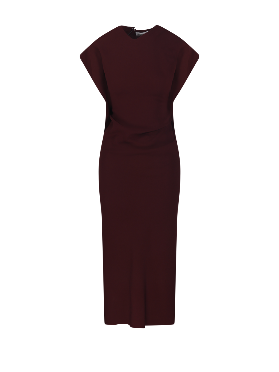 DONNA VICTORIA BECKHAM ABITO MIDI VICTORIA IN VISCOSA ROSSA 