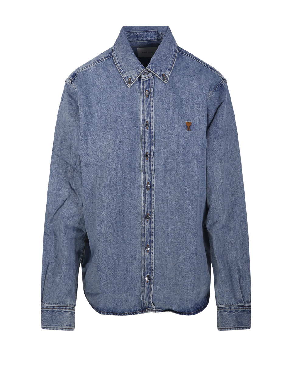 DONNA AMI CAMICIA IN COTONE BLU 