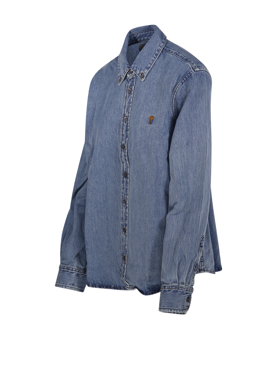 DONNA AMI CAMICIA IN COTONE BLU 