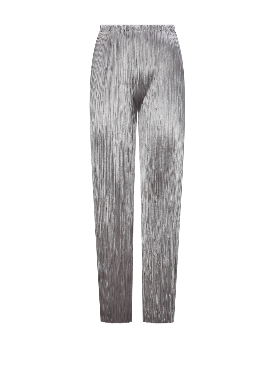 WOMAN FORTE FORTE SILVER POLYESTER PLEATED JERSEY ELASTICATED PANT