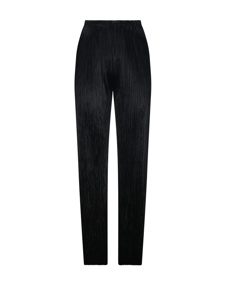 WOMAN FORTE FORTE BLACK POLYESTER PLEATED JERSEY ELASTICATED PANT