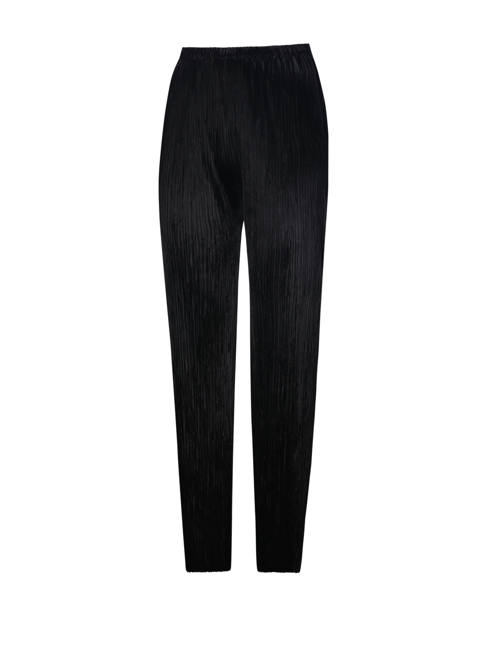WOMAN FORTE FORTE BLACK POLYESTER PLEATED JERSEY ELASTICATED PANT
