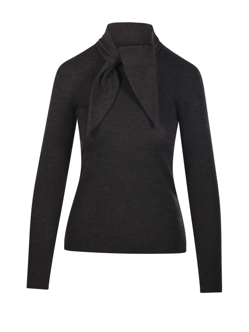 WOMAN PAROSH BROWN WOOL SWEATER