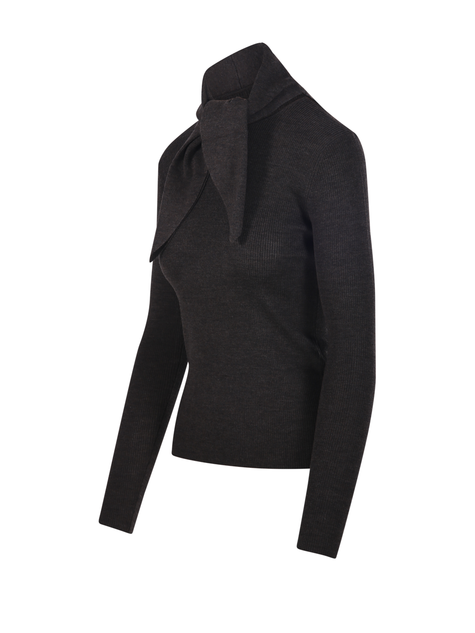 WOMAN PAROSH BROWN WOOL SWEATER