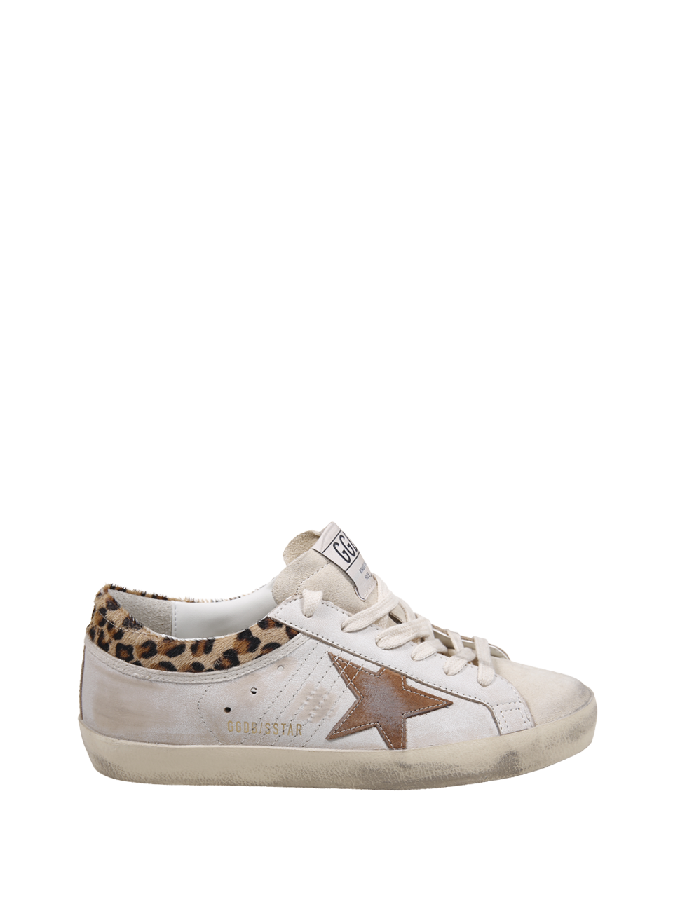 WOMAN GOLDEN GOOSE WHITE LEATHER SUPER STAR SNEAKER 