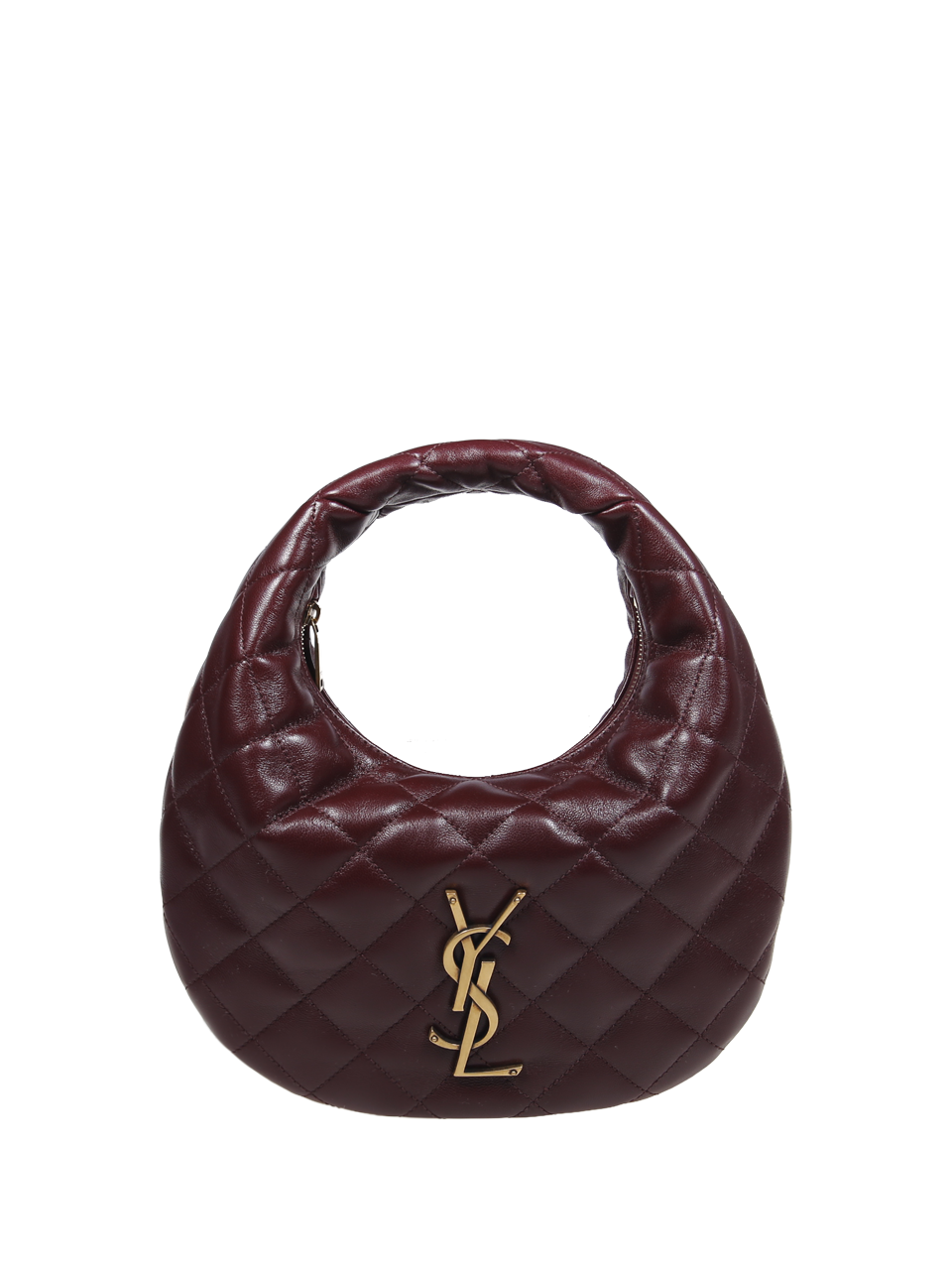 DONNA SAINT LAURENT BORSA A TRACOLLA ICARE BABY IN PELLE BORDEAUX