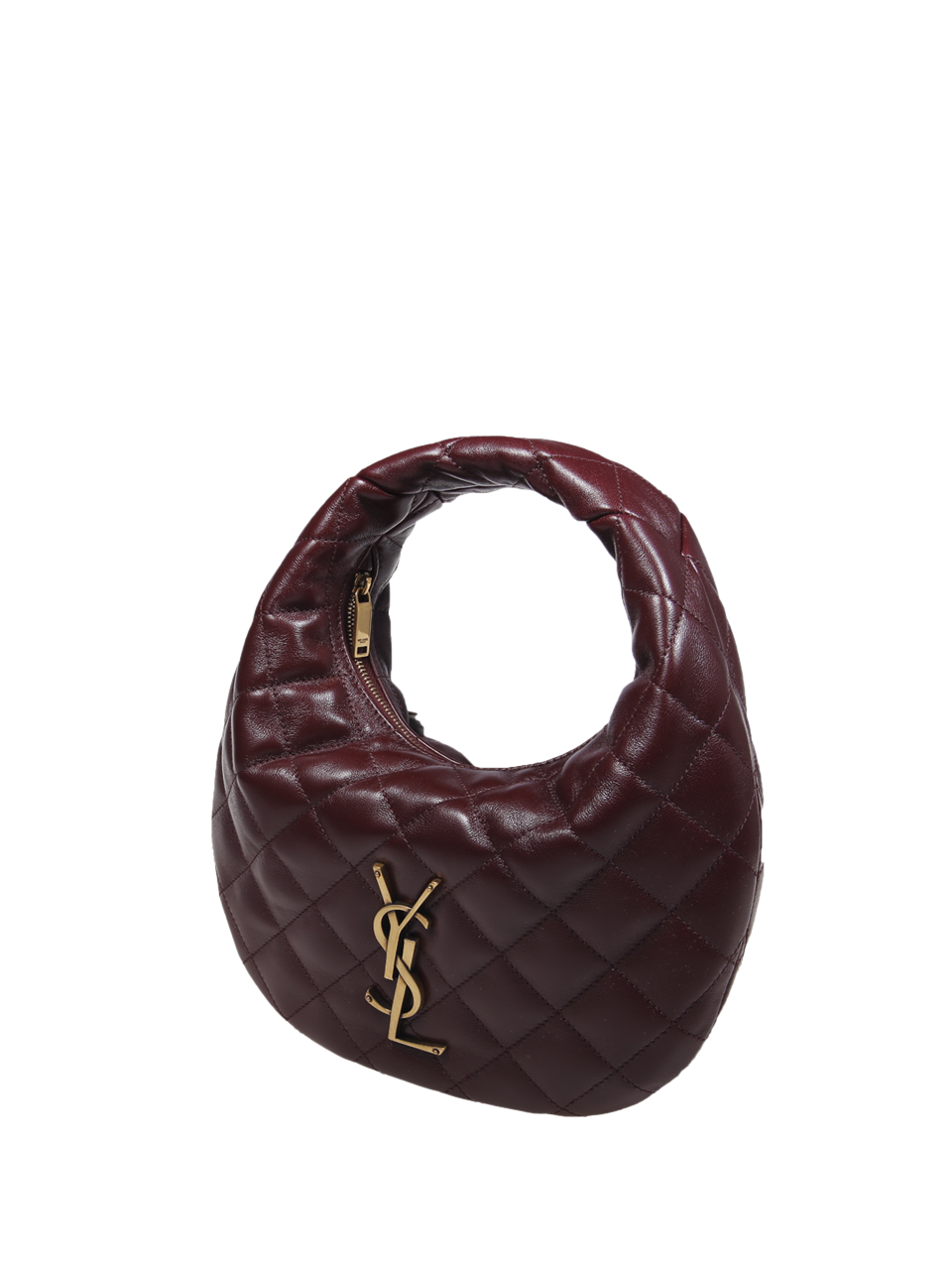 DONNA SAINT LAURENT BORSA A TRACOLLA ICARE BABY IN PELLE BORDEAUX