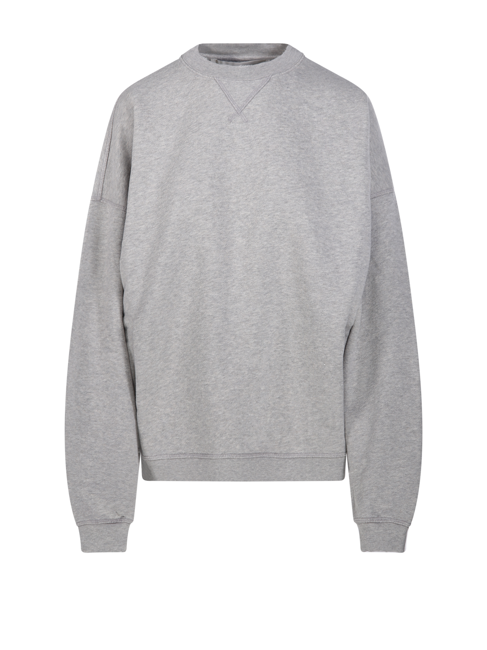 WOMAN GOLDEN GOOSE GREY COTTON OVERSIZE CREWNECK SWEATSHIRT