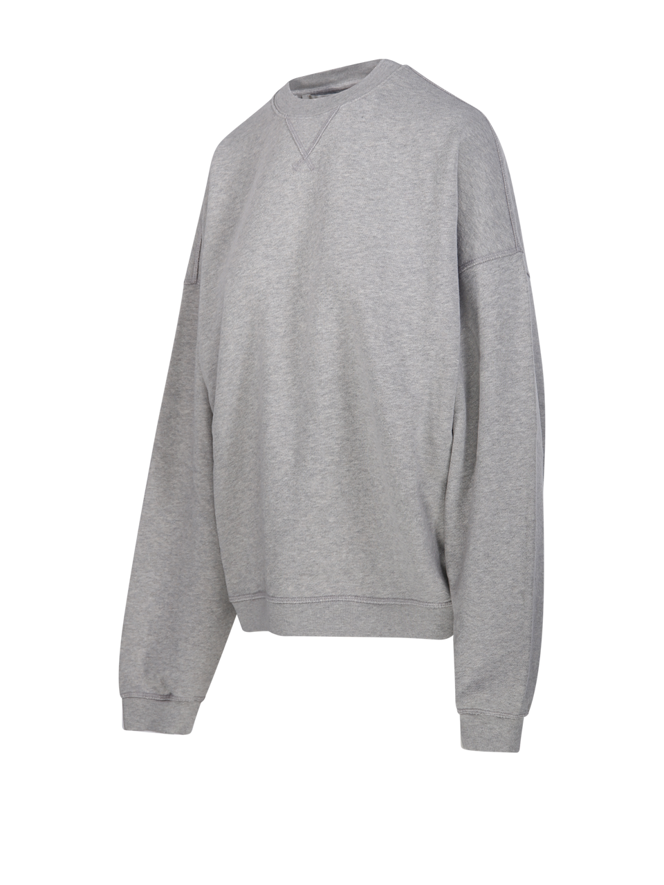 WOMAN GOLDEN GOOSE GREY COTTON OVERSIZE CREWNECK SWEATSHIRT